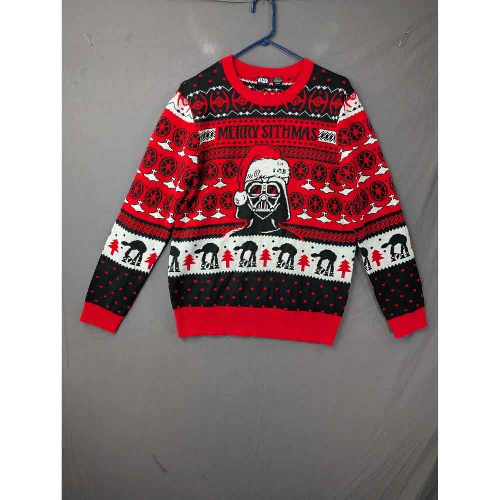 Star Wars Darth Vader Merry Sithmas Ugly Christmas Sweater Mens Large Red Black